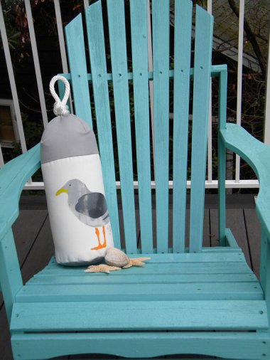 Seagull buoy pillow by CrabbyChris