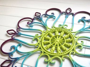 Wrought iron wall scroll (and you can pick your own colors!) WillowsGrace