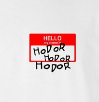 Game of Thrones joke Hodor nametag by TheGoldenGear