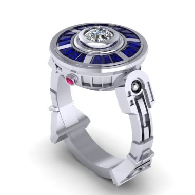 Star Wars R2D2 droid ring by PaulMichaelDesign