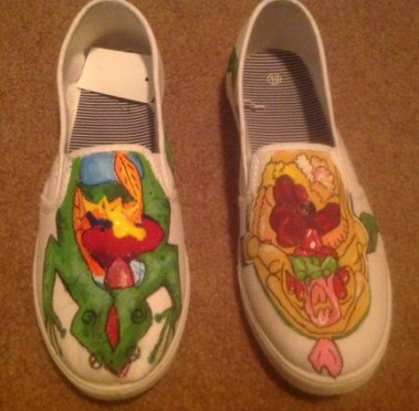 Dissected frog shoes by StolleCreations