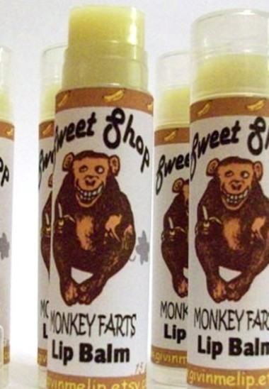 Monkey fart lip balm (shouldn't that be lip balk?) by HowardsHome