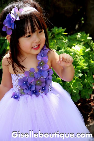 Spectacular flower girl dress and headpiece by GiselleBoutique