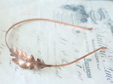 Let's start out with something pretty. Oak leaf headband by MyLavaliere