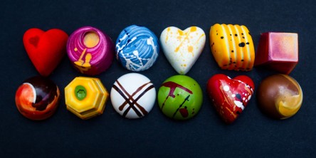 Handpainted chocolates by UK-based Arthouse Chocolates