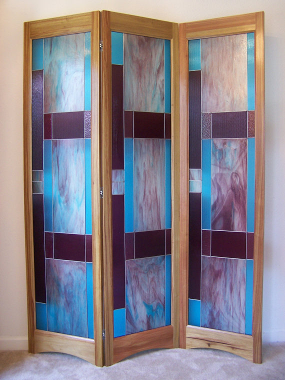 Stained glass room divider by Adair Glass Design