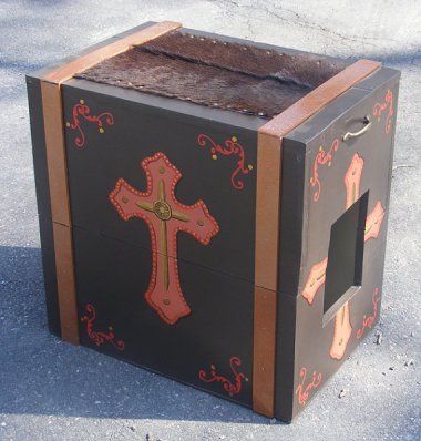 A religious-themed cat litter box. Let me say that again. A. Religious-themed. Cat. Litter. Box. For $180. By ZietlowsCustomSigns