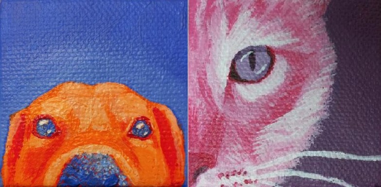 The cutest micro-mini pet portraits ever! These 2