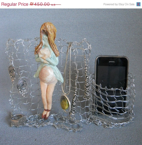 Marked down to $96! "iPhone and jewelry organizer" by MeshAndClayArt