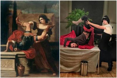 "Timoclea uccide il capitano di Alessandro Magno" by Elisabetta Sirani, 1659