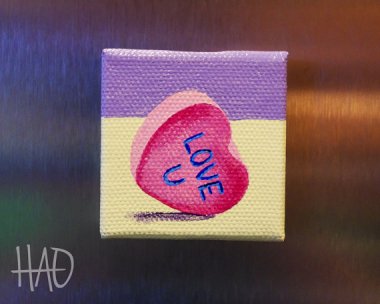 You know what a sucker I am for tiny paintings, but this one is a little too twee for me. Cute, though. By HeatherAnnOrlando