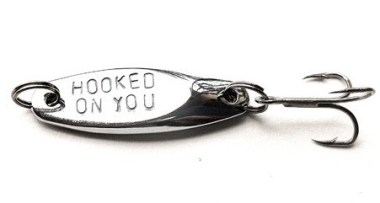 Not entirely sure how romantic this is . . . Hooked on you fishing lure by WyomingCreative
