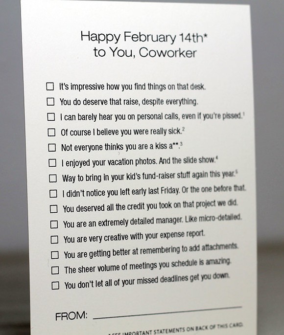 Really quite funny office-appropriate card. By FinchAndHare