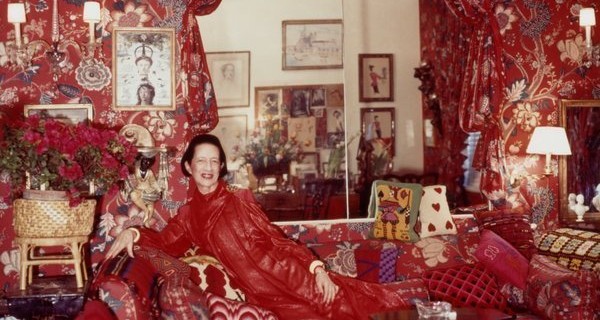 Diana Vreeland's all red sitting room