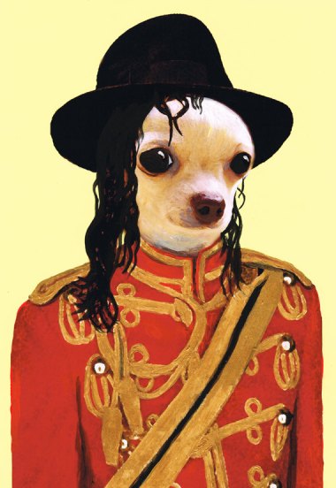 And here's the Michael-Jackson-as-Chihuahua companion piece. By CocktailZoo