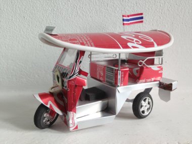 I was a big fan of this tuk-tuk (rikshaw) from Thailand until I realized it was made of Coca-Cola cans. Ugh. By SomethingInTheBox
