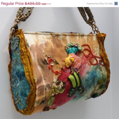 The trifecta of tragedy: Felted, painted, and embroidered, and all three executed stunningly poorly. By RelovedFabrics