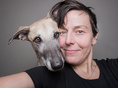 galgo espanol mix dog portraits by Elke Vogelsang