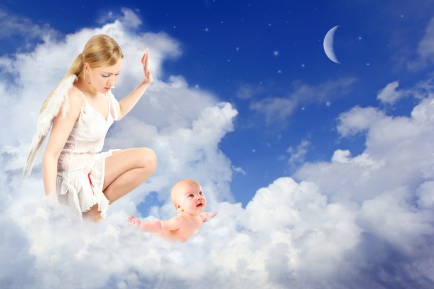 If you want a baby, all you have to do is look up at the sky and wish with all of your might and then *BLOOP!* An angel plops one down right into your lap! It most certainly does not explode out of a hole in your body and then feed on you every two hours like in some kind of horrible sci-fi movie.