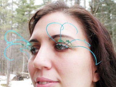 I can totally appreciate the effort, but I've worn eyelashes with floppy stuff like this and it inevitably ends up right in your eyes. By EyelashJewelry