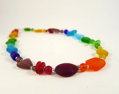 Sea glass necklace by LinaColors