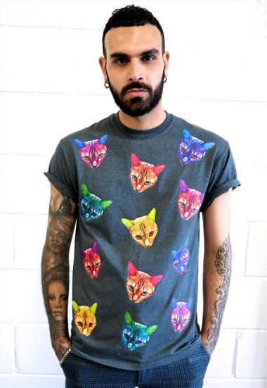 Aggressively ironic hipster cat shirt by PhilipNormal
