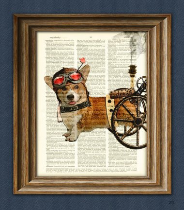 Who's a handsome steampunk corgi? Is it you? Yes it is! Yes it is!  By CollageOrama 