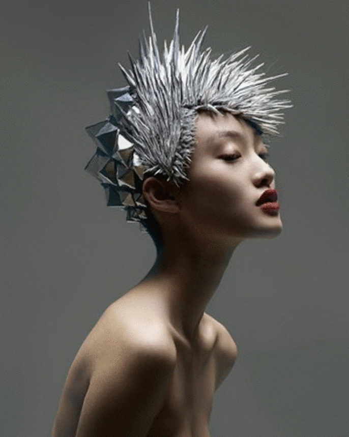 Animation by DarkAngelØne photo by Han Bin  headpiece by Katsuya Kamo