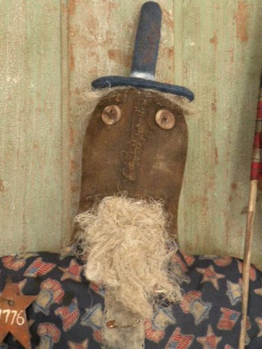 This Uncle Sam doll is made of 