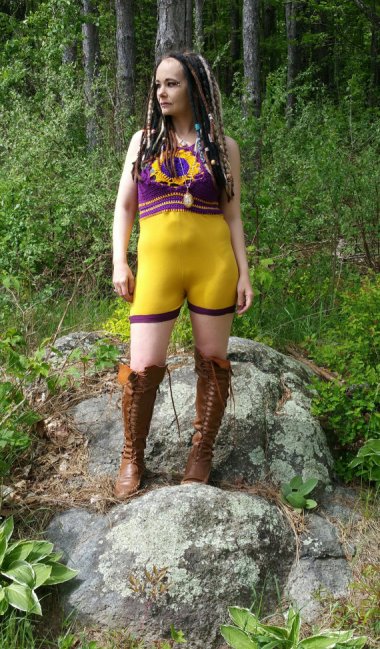 Crocheted onesie by PixieSoulCouture