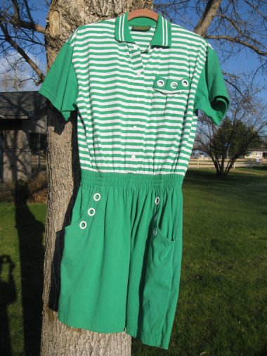 green adult romper by KathysFunCreations