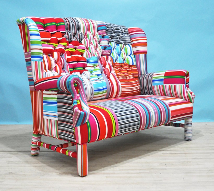 Striped Wing patchwork sofa