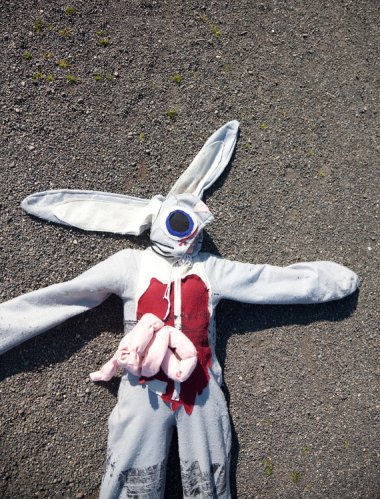 Roadkill rabbit costume. By missnessamonster