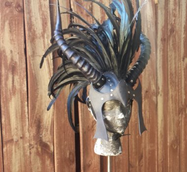 Wowie! I would be fierce in this thing! However, I would have to dress outside the club, since I wouldn't be able to stand upright in our tiny house (or ride in a car, for that matter) while wearing it. By FirebirdLeather