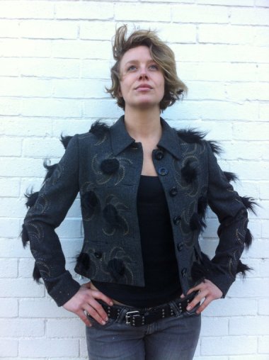 Finally, a jacket that goes with your hairy mole! By HandPaintedGarments