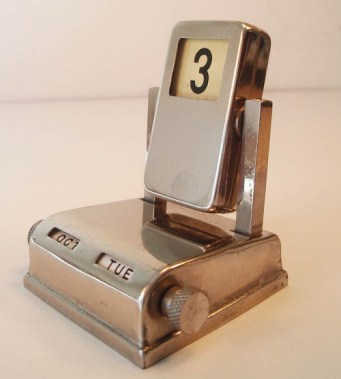 Mid-century modern perpetual desk calendar by DragonflyGypsySoul