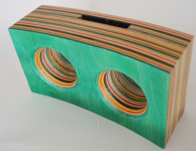 Smartphone amp made from old skateboards by GenuineWoodworking
