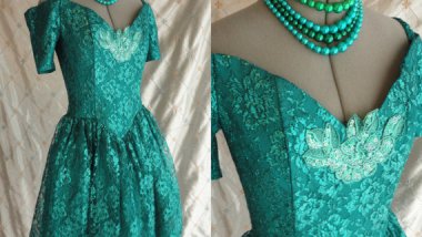 Sure, these days, this would be in the mother-of-the-bride section (and we brides' mothers are not amused). But in the 80s, this was a prom dress. A HOT prom dress. By ChiffonLounge