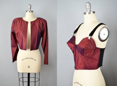 I was able to buy a couple of really good pieces in the 80s, and I'll never forget them. This reminds me of one of my faves. By OffBroadwayVintage