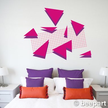 This wall decal feels like it should come with a hair crimper and a Duran Duran album. By BeepArt