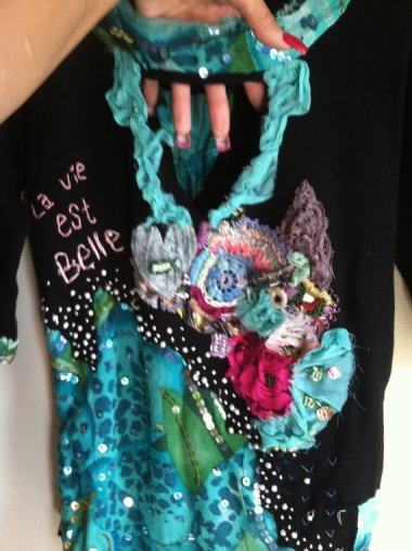 La vie may be "belle," but la chemise certainly isn't. By FreeSpiritArt2Wear