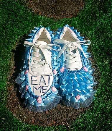 Just in case you were worried someone would miss your super-cool rave shoes, these light up! By DulcetSoul