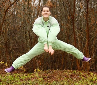 I had a doll once who got stuck in this position. I assume this snow suit is intended for her (and no one else). By VintageSisBro