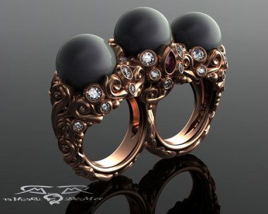 When thinking of pearl rings, the term badass doesn't usually come to mind. DeMerJewelry proved me wrong