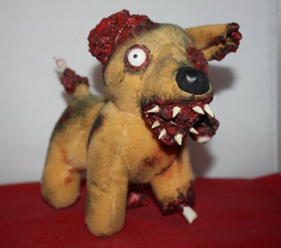 "Zombie Taco Dog" by BethDeathHorrorDolls. Browse the rest of her store at your own peril