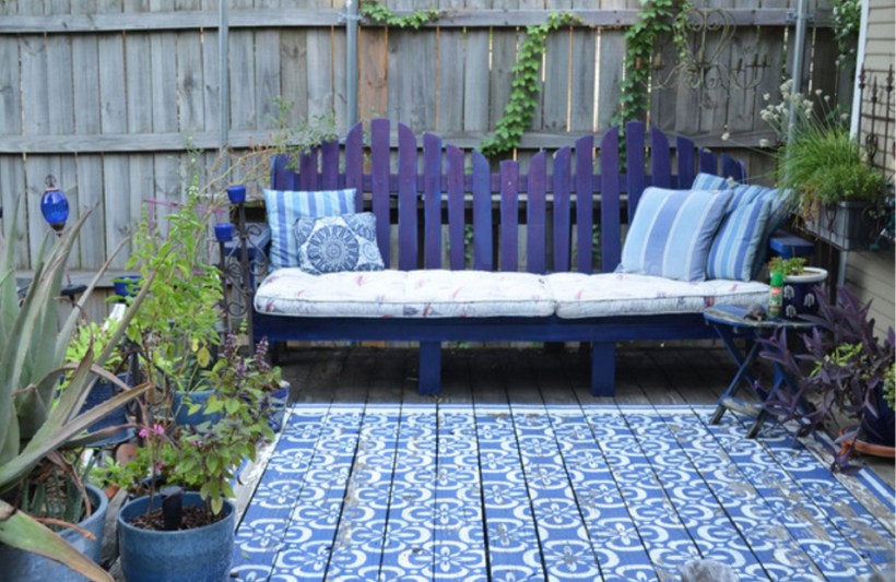 Outdoor rug stencil by Sarah Greenman (I think this one is my fave!)