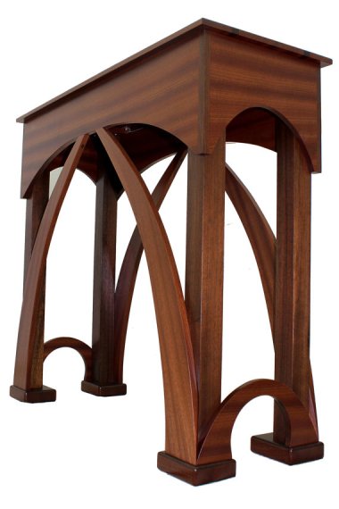 Designers like NickJonesDesigns are why I keep coming back to Etsy. Absolutely incredible architectural-looking hall table. 