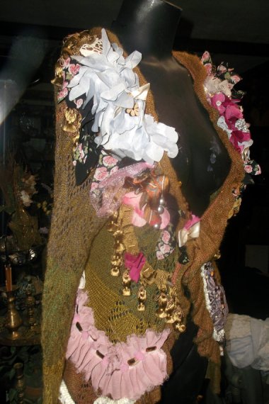 I searched for Irish sweater, and this happened. I assume she got drunk and people glued garbage to her. By WearMeOutTonight