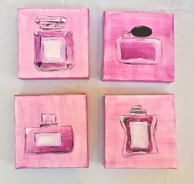 If these weren't pink, they'd already be on my wall. By DanisCraftyCorner