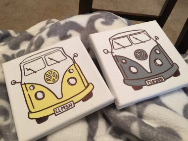 What is it about vintage VW lines that are so appealing? F.Y.I., you can order these in any color! By paintbyAshley